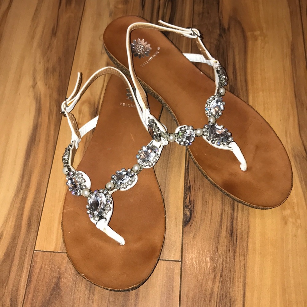 EUC - Yellowbox Rhinestone Sandals, Sz 7.5